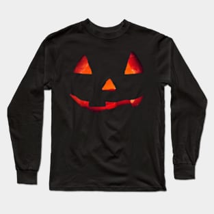 Halloween Scary Evil Pumpkin Funny Pumpkin Head Long Sleeve T-Shirt